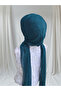 Emerald Green Stretchy Fabric Single-Piece Model Ready-Made Veil Ready-Made Shawl Ready-Made Turban Practical Shawl - 2