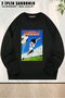 Unisex Shoot Futbol Kaptan Captain Tsubasa Printed Oversized Crew Neck Sweatshirt