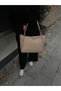 Women's Mink Zippered Closure Large Size Shoulder Bag 28X42Cm - 2