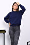 Navy Blue Crew Neck Three Thread Sweat