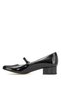 Elit Rosalina Women's Genuine Patent Leather Classic Heeled Shoes Black - 3