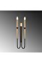 Lumi 2-Piece Metal Headboard Retro Sconce Black, Modern Wall Lamp Lumi-15151 - 6