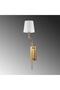 Lumora Modern Conical Fabric Lampshade Sconce White Gold Body, Luxury Wall Lamp Lumora-15333 - 6