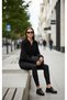 Women's Trendy Polo Neck Fuzzy Knitted Sweater - 100% Cotton Casual Stylish Knitwear Top - 2