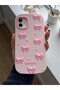 Pink Bow Pattern Embossed Soft Silicone Case Compatible with iPhone 12 / 12 Pro - 2