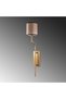 Lumora Modern Cylinder Fabric Lampshade Sconce Light Brown Gold Body,Luxury Wall Lamp Lumora-15339 - 4