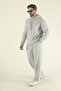 Men's Winter Fleece-Lined Kangaroo Pocket Sweatshirt Bottom Baggy Tracksuit Set - 6
