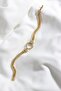HEART FIGURE MULTI-STONE GOLD STEEL CHAIN BRACELET