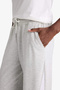 E7719Axgr93 Gray Defactofit Wide Leg Wide Leg Striped Standard Length Athlete Pants - 7
