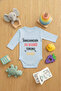 Zıbın Baby Snap-On Cute Bodysuit with Printed Words Mother's Favorite Printed