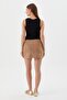 Suede Skirt Beige - 5