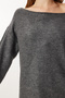 Knitted Sweater with Scarf Detail Lki̇0052 Anthracite - 4