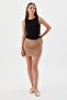 Suede Skirt Beige - 4