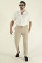 Men's Stretch Fabric Elastic Waist Lace-Up Striped Ankle-Length Side Pocket Jogger Pants