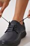 Tande Genuine Leather Pleated Elastic Women's Shoes Navy Blue - 2