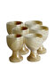 Bal Onyx Natural Stone Egg Glass Set – Handmade Decorative Set of 2 / 6, Stylish Home Accessory