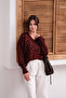 Bead Detailed V-Neck Knitwear Sweater - 6