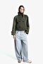 Bsk Model Mock Neck Lined Women's Trench Coat Jacket Trench with Back Windbreaker Detail - 3