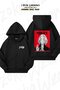 Unisex Tokyo Revengers Manjiro Sano (Mi̇key) B Printed O Oversized Back B Printed Zipper Hooded Cardigan
