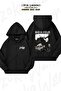 Unisex Burzum V2 Printed Oversized Back Printed Zippered Hooded Cardigan