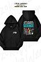 Unisex Science Physics Chemistry Biology Printed Oversized Back Printed Zip Hooded Cardigan