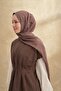 Roya Patterned Bamboo Shawl - Dark Mink