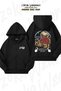 Unisex Melvins Redd Kross Printed Oversized Back Printed Zip Hooded Cardigan