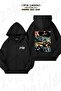 Unisex One Piece Straw Hat Pirates Printed Oversized Back Printed Zip Hooded Cardigan