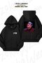 Unisex Hannibal Season 1 Printed Oversized Back Printed Zip Hooded Cardigan