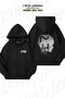 Unisex Ghoul in Tokyo Printed Oversized Back Printed Zippered Hooded Cardigan