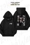 Unisex Tokyo Revengers Keisuke Baji 3 Printed Oversized Back Printed Zip Hooded Cardigan