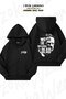 Unisex We Are the Walking Dead Printed Oversized Back Printed Zip Hooded Cardigan