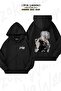 Unisex Jujutsu Kaisen Satoru Gojo (Sensei) B Printed O Oversized Back B Printed Zippered Hooded Cardigan