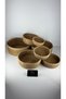 7-Piece Wicker Basket Bread Holder Towel Rack Bathroom Organizer Basket Decorative Object Trinket Ornament Living Room Decor - 2