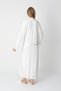 Women's Ecru Special Lace Detailed Full Length Design Winter Long Sleeve Maternity Dressing Gown Nightgown Set - 8