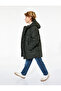 Long Sleeve Zippered Hooded Coat - 3