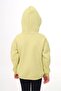 Light Green Girl's Oversized Hooded Off Shoulder Printed Sweatshirt - 3 Thread Raised - 7