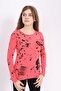 Pomegranate Flower Girl's Regular Fit Crew Neck Printed Sweatshirt - Laser Cut & 31/1 Combed Cotton - 2