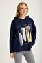 Gilded Panel Patterned Sweatshirt - 3