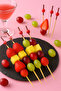 Bamboo Red-White Ball Toothpick 12 Cm, Party, Presentation, Hamburger, Cocktail, Colorful, Birthday - 2
