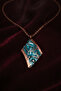 Women's Copper Set - Turquoise Ocean Whisper Thick Model Copper Women's Necklace Bracelet Ring Earring Set - 7
