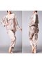 3-Piece Women's Satin Pajama Set with Dragon Print (Cami, Robe, Pants) TZ013 - 3
