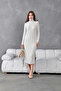 Women's Turtleneck Knit Detail Winter Knit Kelbise