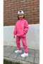 Embroidery Detailed Oversized Kangaroo Pockets Hooded Fleece-Lined Children's Set - 2