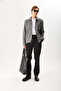سترة صوفية للرجال بقصة عادية مع سحاب أمامي - لون أنثراسيت