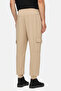 Daley Dark Beige Cargo Pocket Pack Gofre Printed Soft-Textured Modal Fabric Standard Fit Men's Sweatpants - 3