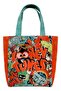 Women's vegan multi-color large tote bag - warner bros the toon parade design - 2