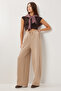 Ribbed Fleece-Lined Knitted Sweatpants Lub0289 Vi̇zon - 2