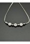 Silver Color Adjustable Sparkling Triple Round Stone Bulk Chain Bracelet, Zircon Stone Bracelet - 5