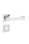 Residential Door Handle Nickel Inox Square Rosette Room